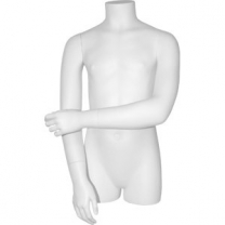 Торс детский с руками, скульптурный, на 6 лет, цвет белый, левая рука согнута в локте. MD-STILE KID 06-01M
