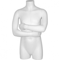 Торс детский с руками, скульптурный, на 10 лет, цвет белый, руки согнуты в локтях, MD-STILE KID 08-01M
