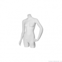 Торс женский с руками, скульптурный, цвет белый, левая рука согнута в локте. MD-С-05