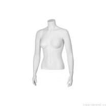 Торс женский с руками, скульптурный, укороченный, цвет белый MD-C-06-01M