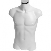 Торс мужской, абстрактный, укороченый, цвет белый. MD-BU 946280