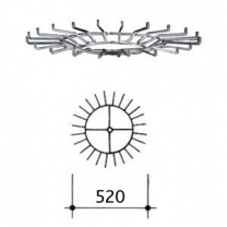 Круг для вешала для ремней, 520мм, хром, MD-266 G