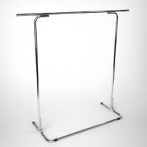 Вешало-стойка для одежды. Вешалка напольная металлическая стационарная, не регулируемая, хром, MD-JVS-02