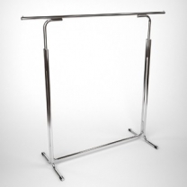 Вешало-стойка для одежды. Вешалка напольная металлическая стационарная, не регулируемая, хром, MD-JVS-03