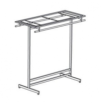 Вешало-стойка для одежды. Вешалка напольная металлическая передвижная на колесах, хром, MD-61