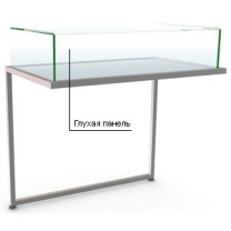 Прилавок навесной, торговый из нержавеющей стали MD-NK 111