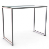 Стол с полкой, матовое стекло. 1050х811х500. Нержавеющая сталь. MD-NK 503.MGL