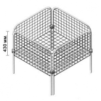 Торговая корзина для распродаж (накопитель), стационарная, сетчатая, с регулируемым дном MD-G 2039