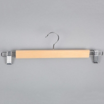 Вешалка плечики для одежды деревянная, с прищепками, ширина 375 мм, цвет светлое дерево WS 006(светл)