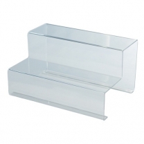 Подставка из оргстекла (пластиковая): универсальная "Лесенка", настольная, 300х150мм. OL-636