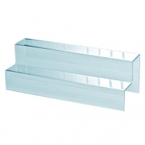 Подставка из оргстекла (пластиковая): двухуровневая, настольная, 500х160мм. OL-630.1