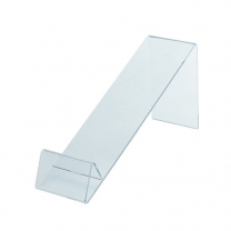 Подставка из оргстекла (пластиковая): для обуви с ценником, 80х130мм. OL-568.2