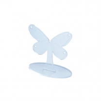 Подставка из оргстекла (пластиковая): под серьги в виде бабочки, настольная, 60х60мм. OL-760.2