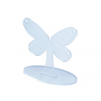 Подставка из оргстекла (пластиковая): под серьги в виде бабочки, настольная, 100х100мм. OL-760.1