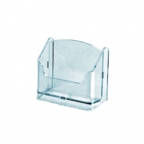 Подставка из оргстекла (пластиковая): визитница одинарная, настольная, 100х80мм. OL-151