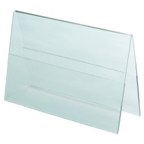 Подставка из оргстекла (пластиковая): ценникодержатель горизонтальный двухсторонний, 70х45мм. OL-122/70x50