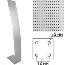 Буклетница Парус, ширина 240мм, цвет серебристный металлик, MD-SDP.001.0240.00
