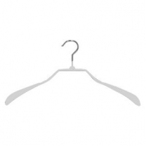 Вешалка плечики для одежды из обрезиненного металла, ширина 390мм, цвет белый, размер одежды: 40-42(S), MD-WS031-39-W