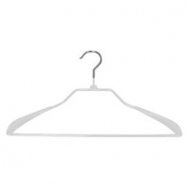 Вешалка плечики для одежды из обрезиненного металла с перекладиной, ширина 390мм, цвет белый, размер одежды: 40-42(S), MD-WS036-39