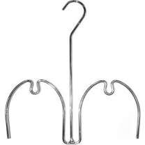 Вешалка плечики для одежды из обрезиненного металла для шлепанцев, высота 200мм, цвет хром, MD-WS 2P-001