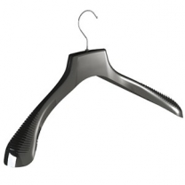 Вешалка плечики для одежды из пластика,  450мм, цвет черный, размер одежды: 48-50(L), MD-KV 45-10