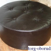 Банкетка (пуфик) круглая без ящика в прихожую, с сиденьем,  для магазина, в спальню, мягкая, PF-037