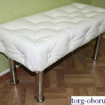 Банкетка (пуфик) без ящика с сиденьем в прихожую, для магазина, в спальню, мягкая, PF-044