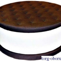 Банкетка (пуфик) круглая в прихожую, с ящиком для обуви, для магазина, в спальню, мягкая PF-106