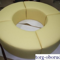 Банкетка (пуфик) с сиденьем круглая для магазина, PF-160