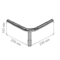 Система ограждений: ограждение от тележек - угловая стойка, хром, MD-GD 1200