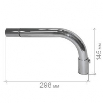 Система ограждений: ограждение от тележек - завершающая стойка, хром, MD-GD 1201