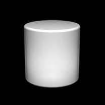 Демонстрационный цилиндр светящийся из тоного пластика, цвет белый. (без комплекта электрики) MD-M RO TU44 IN(белый)