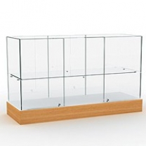 Торговый прилавок для магазина со стеклянным верхом, ширина 1350мм. MD-П-3C