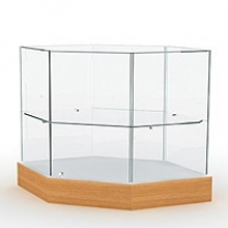 Торговый прилавок для магазина со стеклянным верхом, ширина 907мм. MD-П-4C