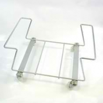 Подставка для корзин на колесах металлическая, цинк KTO-BH-3