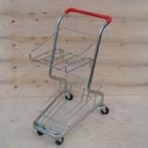 Тележка-подставка для двух корзин металлическая. цинк+лак KTO-TBF-5