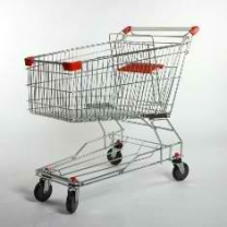Тележка покупательская на 150 литров, металлическая для супермаркетов, цинк+лак KTO-STA125-BT-MALL