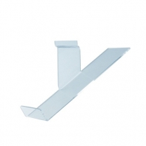 Полка из оргстекла для обуви наклонная, левая (опора мысок) OL-507L