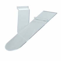 Полка из оргстекла для обуви наклонная, левая (опора каблук) OL-508L