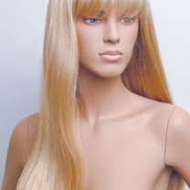 Парик женский для манекена, искусственный, длинные прямые волосы, с челкой, MD-584С (26T613)