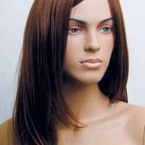 Парик женский для манекена, искусственный, длинные прямые волосы, без челки, цвет рыжий каштан, MD-1677 (4T30)