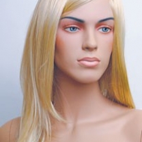 Парик женский для манекена, искусственный, длинные прямые волосы, без челки, цвет пепельный блондин, MD-1677 (25TKB88)