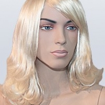 Парик женский для манекена, искусственный, длинные волнистые волосы, без челки, цвет платиновый блондин, MD-LHC-169 (88#)