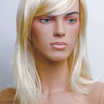 Парик женский для манекена, искусственный, длинные прямые волосы, без челки, цвет платиновый блондин, MD-8770 (88T)