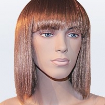 Парик женский для манекена, искусственный, прямые волосы средней длины, с челкой, цвет золотистый шатен, MD-YS-9079 (12/27)