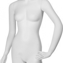 Манекен торс женский, с руками, цвет белый, MD-C-05