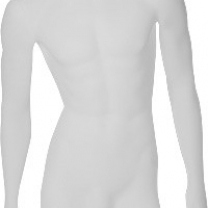 Манекен торс мужской, с руками,  цвет белый, MD-M RO T40