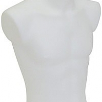 Манекен торс мужской, укороченный, цвет белый, MD-M RO T21