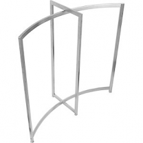 Вешало - стойка для одежды. Вешалка напольная металлическая одноярусная, шлифованная нержавеющая сталь, MD-STV 001