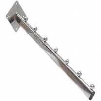 Кронштейн 400мм, 7 шариков, для крепления к стене при оборудовании магазина, цвет хром, MD-W 111.YN